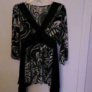 Green & Black 2 Piece Skirt Set